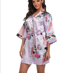 Women’s bridesmaids robe floral kimono loungewear
